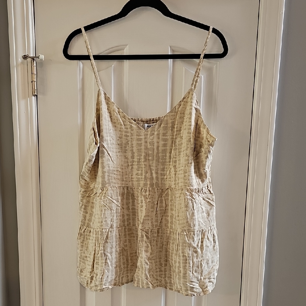 Old Navy Cream Smocked Camisole Top - TALL